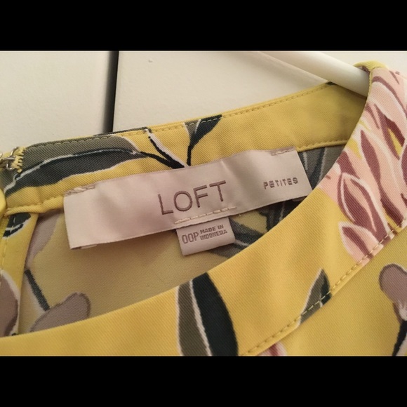 LOFT Yellow Floral Dress - Picture 3 of 6